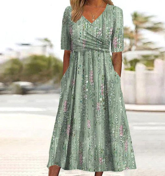 Philomene | Midi Dress with Flattering Tummy Coverage