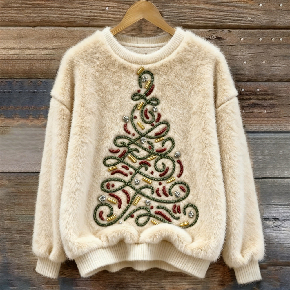 Hailey | Fluffy Christmas Tree Jumper