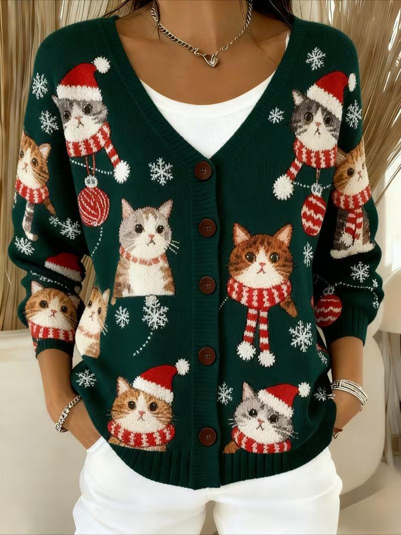 Britt | Santa Kitten Cardigan
