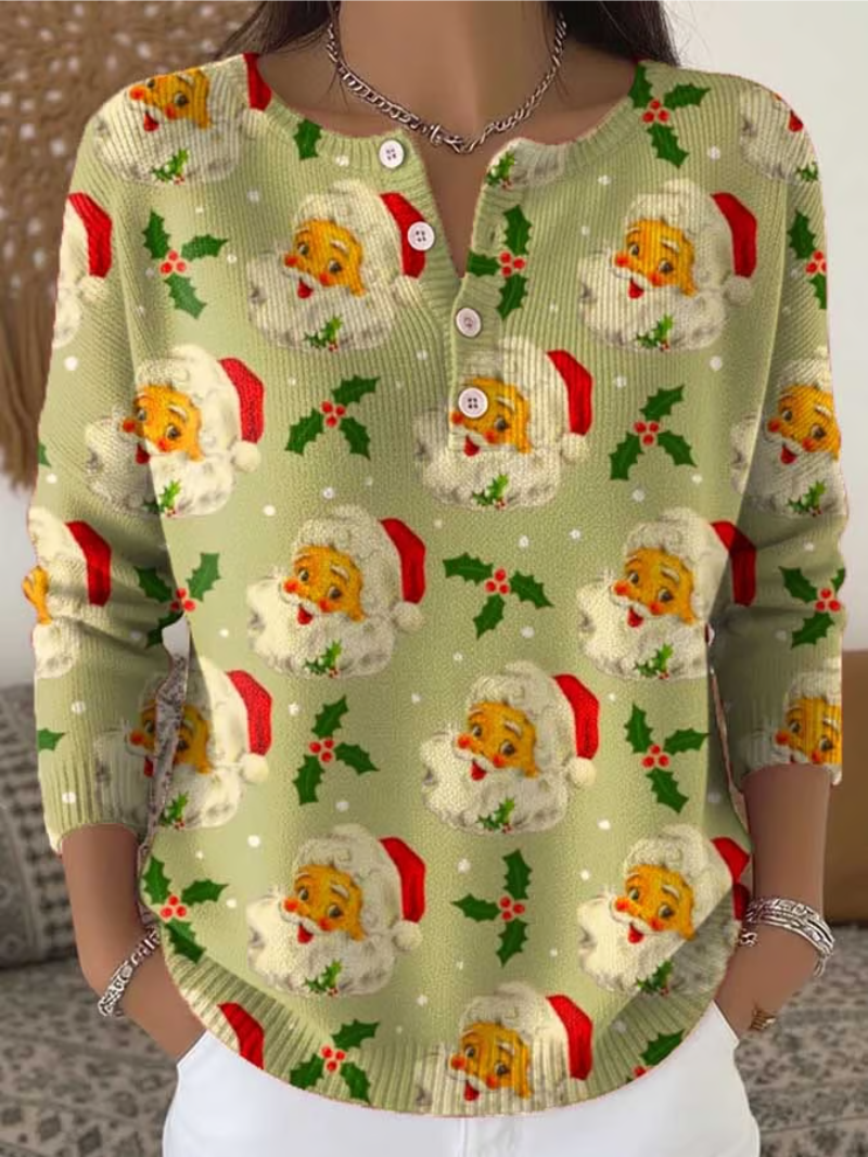 Mary β Christmas Jumper with Santa Print