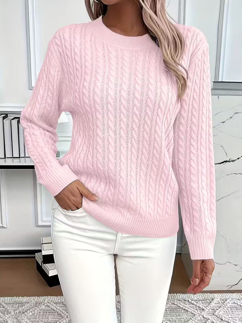 Sara™ | Soft-Touch Cable Knit Jumper