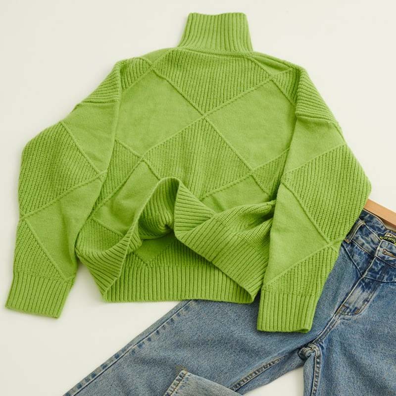 REMMY | Textured Turtleneck Knit Sweater