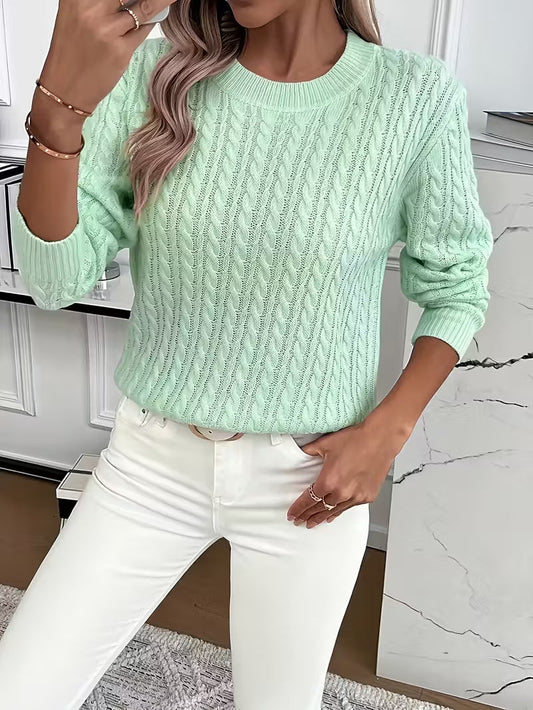 Sara™ | Soft-Touch Cable Knit Jumper