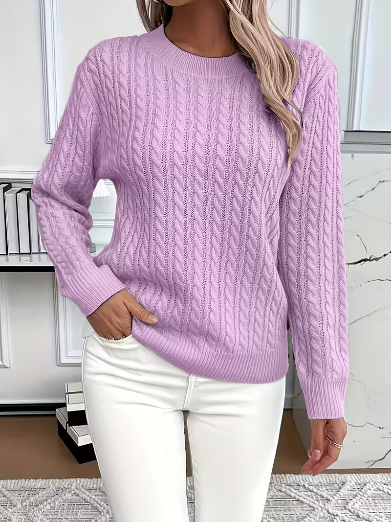 Sara™ | Soft-Touch Cable Knit Jumper