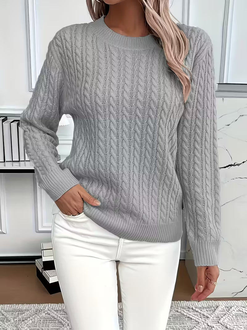 Sara™ | Soft-Touch Cable Knit Jumper