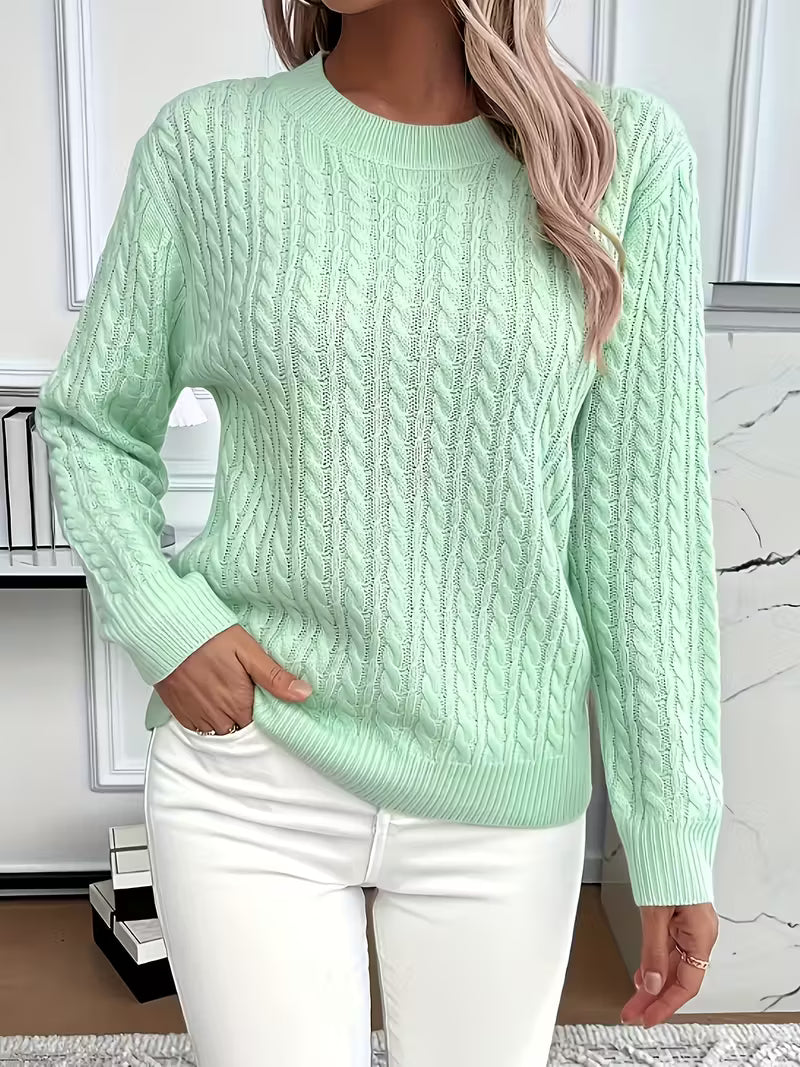 Sara™ | Soft-Touch Cable Knit Jumper