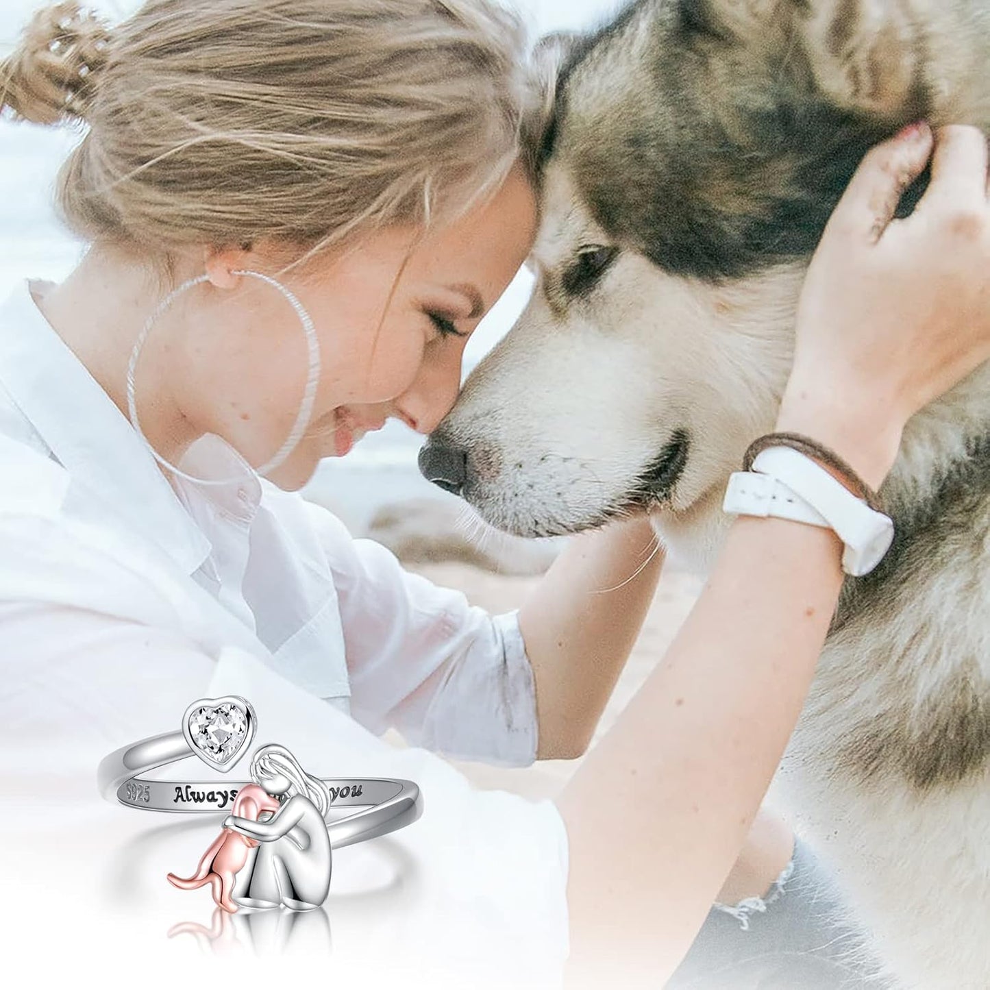 MAISY | Dog Embrace Ring (Rose)