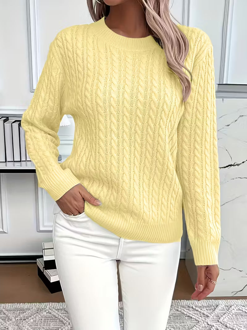 Sara™ | Soft-Touch Cable Knit Jumper