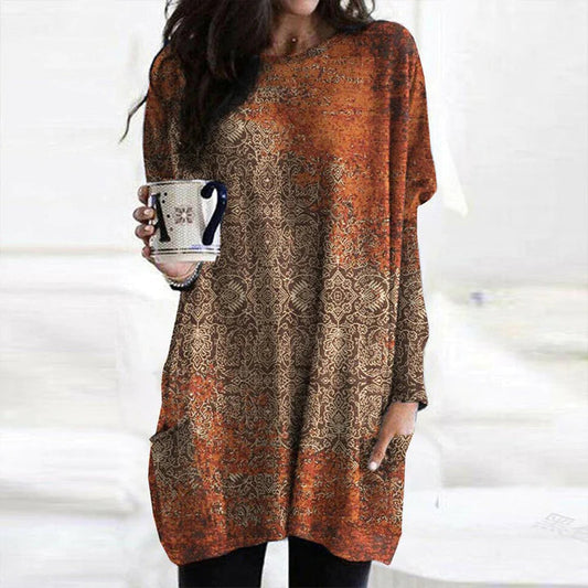 Pia | Boho Tunic Top with Tummy Coverage