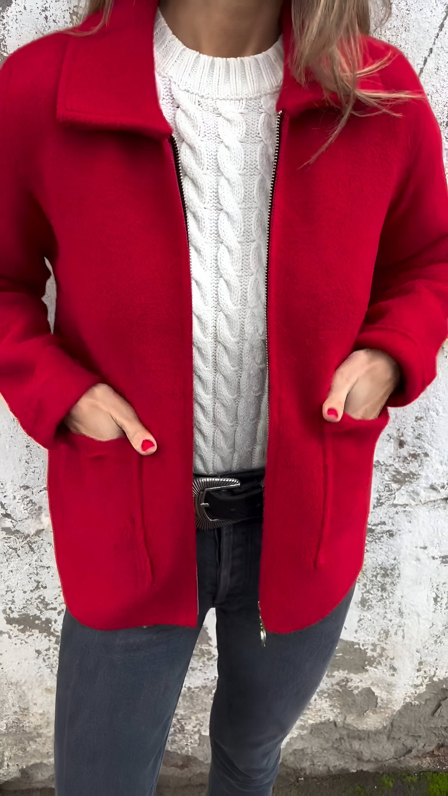 Fulvia | Stylish Lapel Zipper Jacket