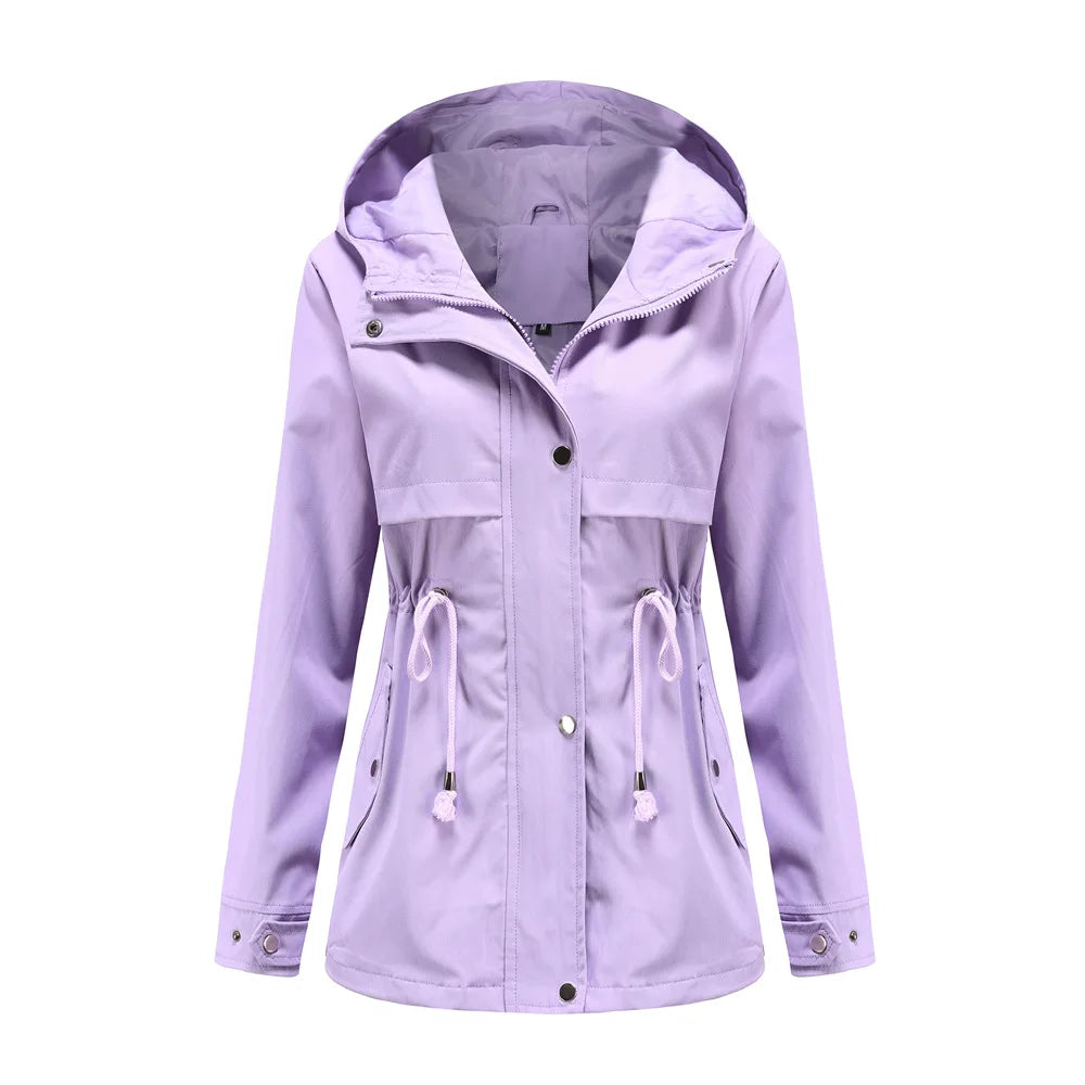 Lydia | Hooded Windbreaker Waterproof Coat