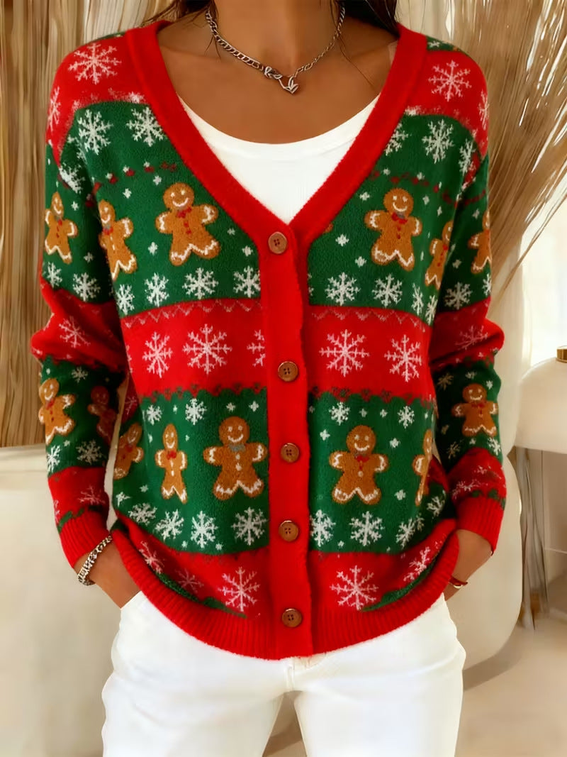 Hannah | Gingerbread Fair Isle Cardigan