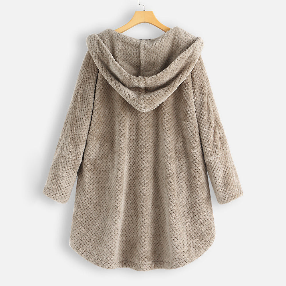 Jesse | Winter Hooded Double-faced Fleece Coat