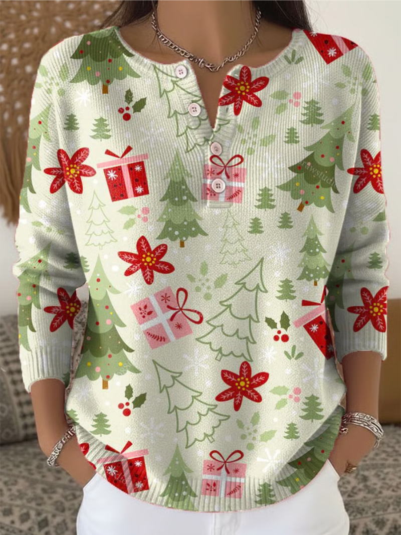 Sofia | Pine Tree Print Cardigan
