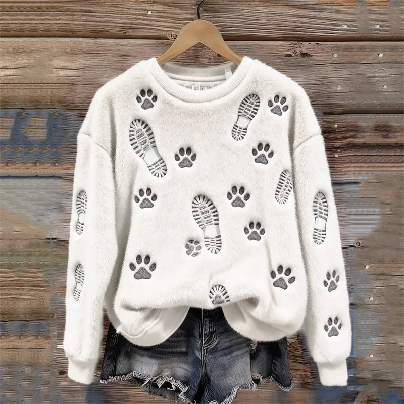 Cosy Winter Wonderland Sweater – Paw & Footprints