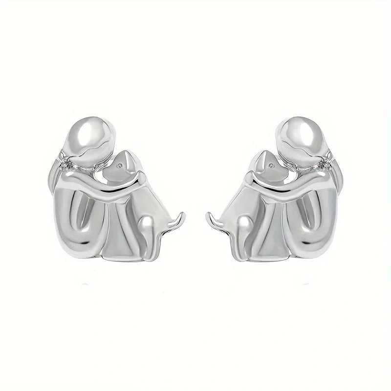 LUNA | Dog Embrace Earring