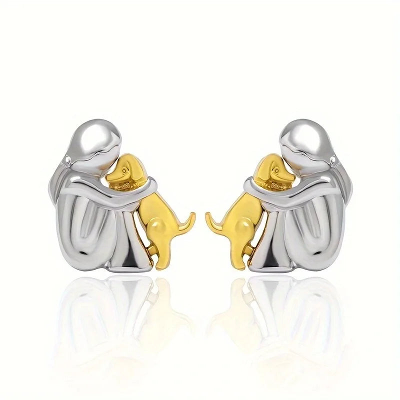 LUNA | Dog Embrace Earring