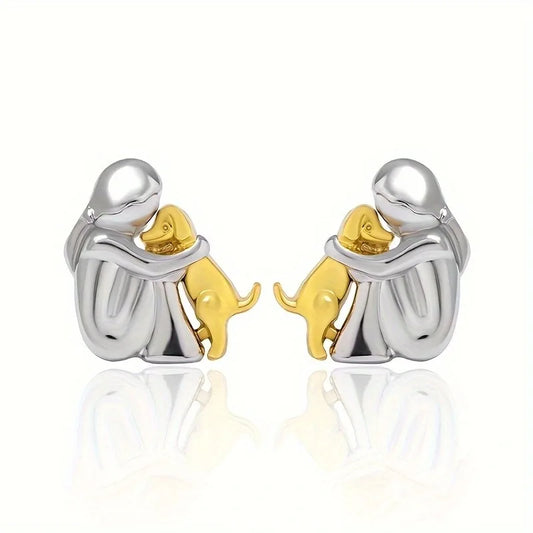 LUNA | Dog Embrace Earring