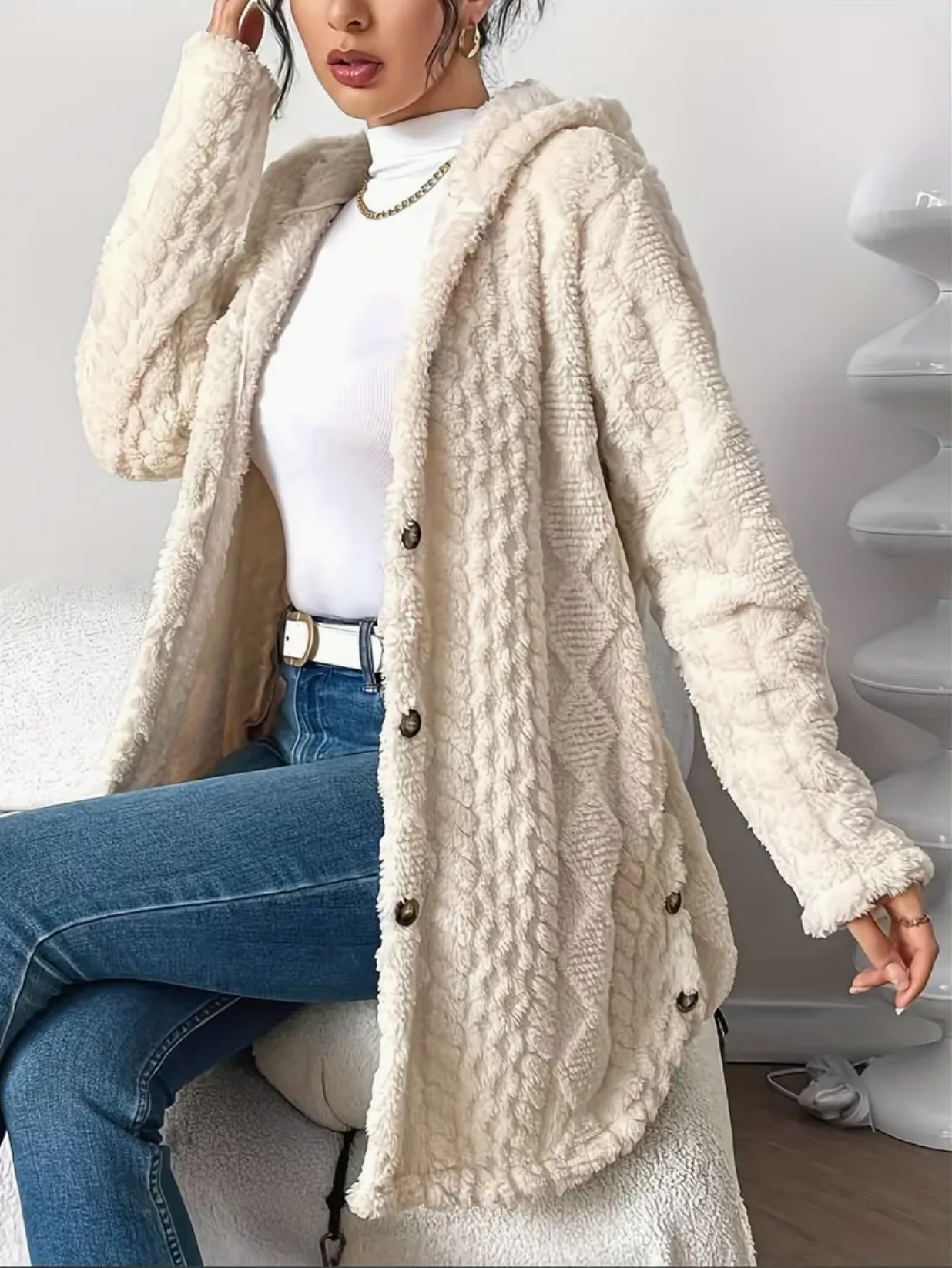 JULIA TEDDY | Hooded Cardigan