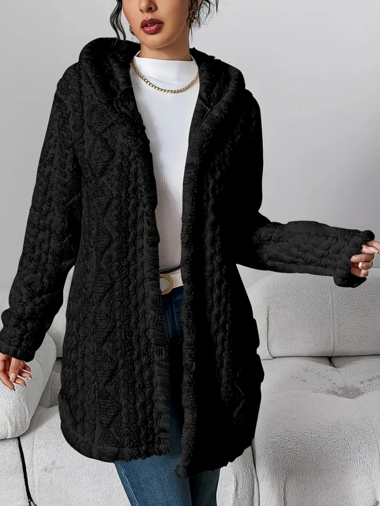 JULIA TEDDY | Hooded Cardigan
