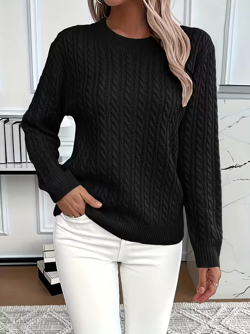 Sara™ | Soft-Touch Cable Knit Jumper