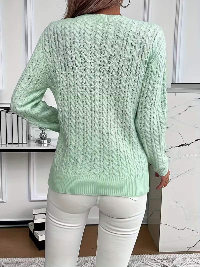 Sara™ | Soft-Touch Cable Knit Jumper