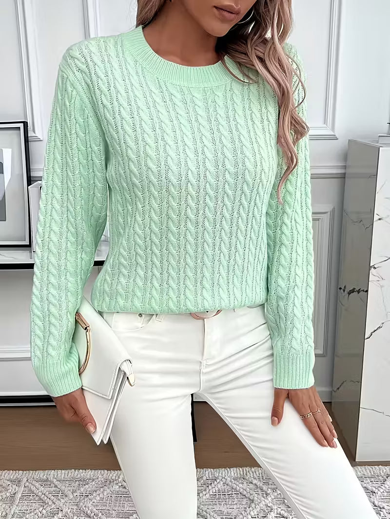 Sara™ | Soft-Touch Cable Knit Jumper