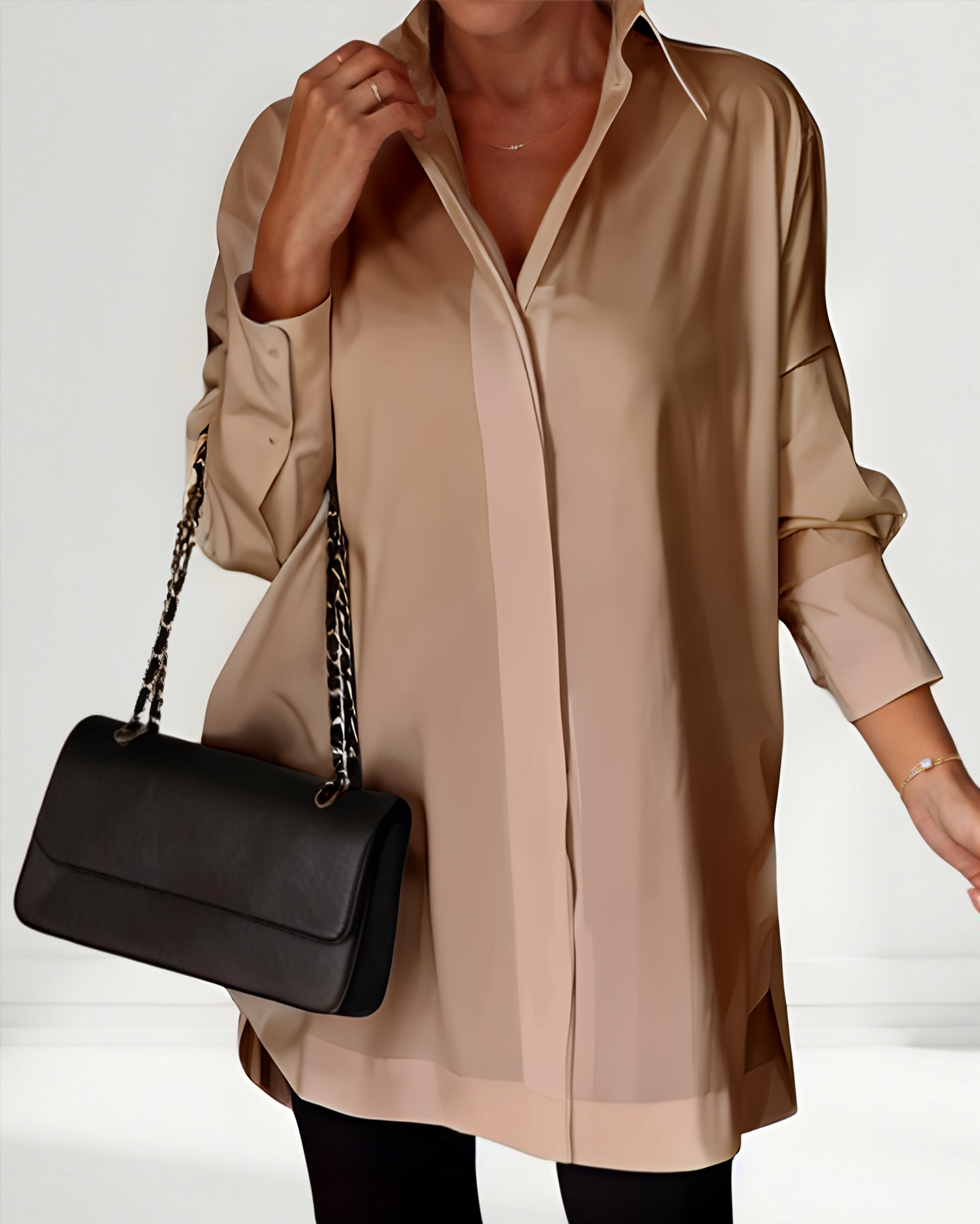 Lucrece | Oversized Lapel Button Shirt